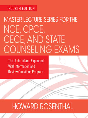 cover image of Master Lecture Series for the NCE, CPCE, CECE, and State Counseling Exams